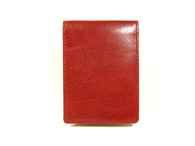 Genuine Leather Card Holders & Cases Red - Card case, buffalo leather, wine