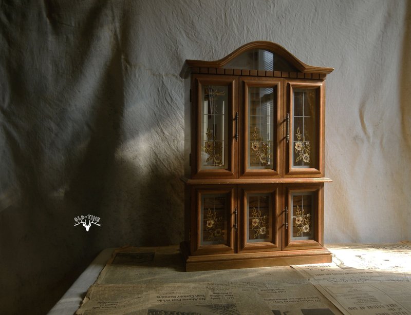 Other Materials Storage Multicolor - [Old Time OLD-TIME] Taiwanese painted glass jewellery cabinet*limited to chenglilian subscript*