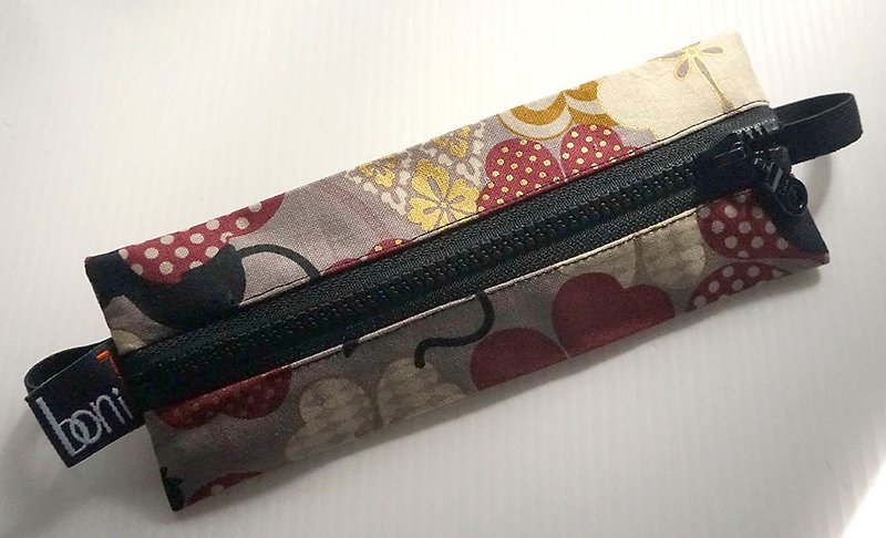 Black cat pattern pencil case storage bag - Pencil Cases - Cotton & Hemp Multicolor