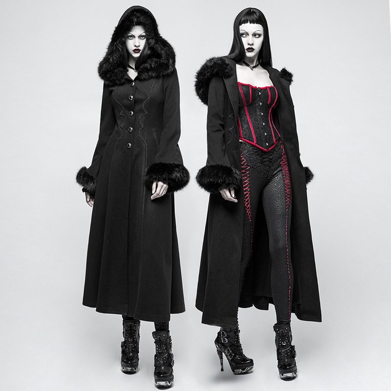 Goteshkati witch hat plated long coat - Women's Casual & Functional Jackets - Other Materials Black