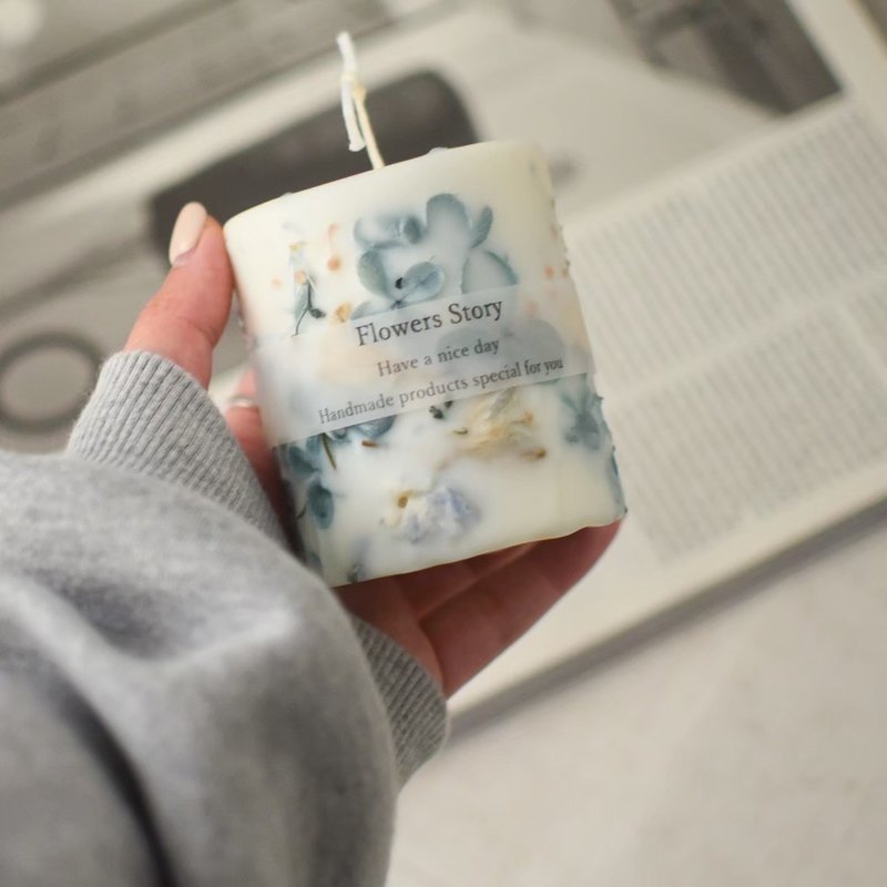 /乾燥花蠟燭/婚禮小物 香氛 伴娘禮 探房禮 香氛蠟燭 大豆蠟 生日 - 乾燥花/永生花 - 蠟 多色