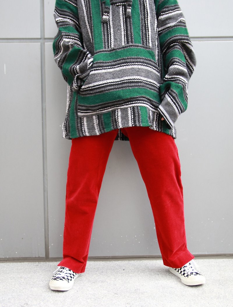 Back to Green:: Corduroy pants are red / / vintage / / - Men's Pants - Other Materials 