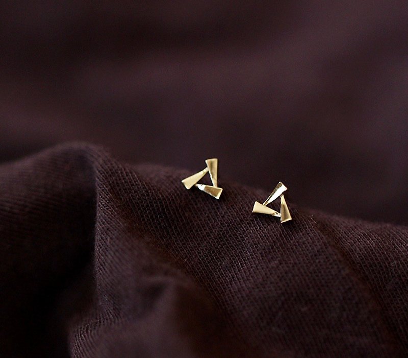 14k triangle earrings - Earrings & Clip-ons - Silver Silver