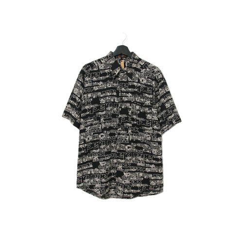 Back to Green Back to Green- 短袖花襯衫 顛倒black滿版ss-14 vintage shirt