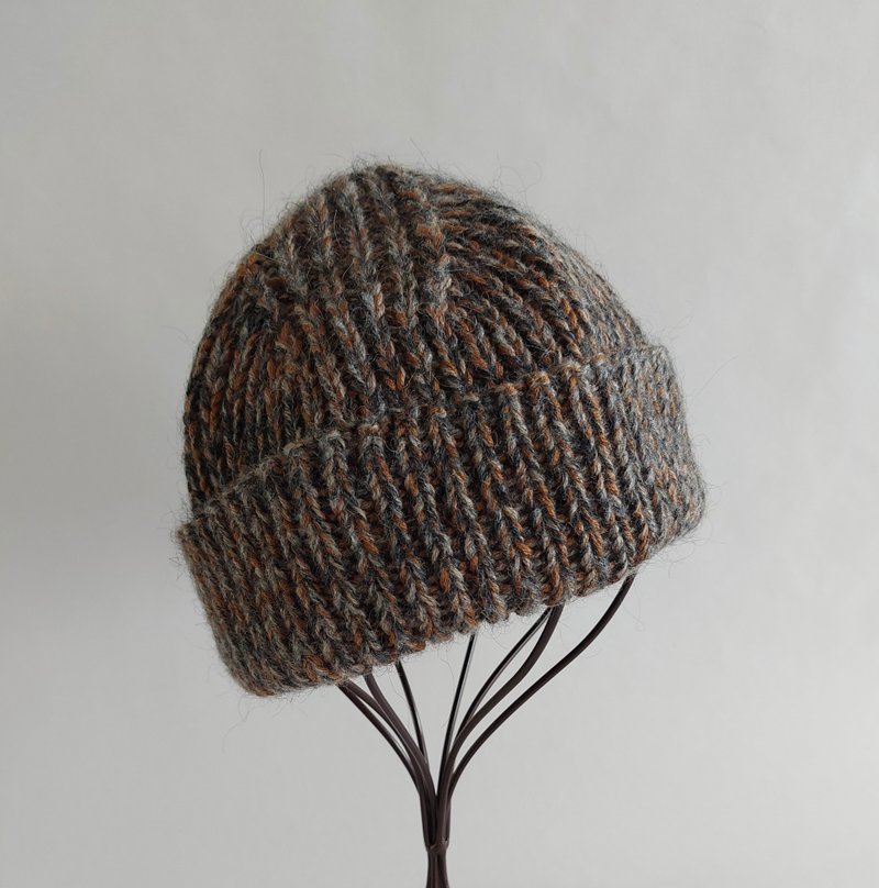 基本款中性風格混色羊毛套頭帽 只有一頂 - 帽子 - 羊毛 