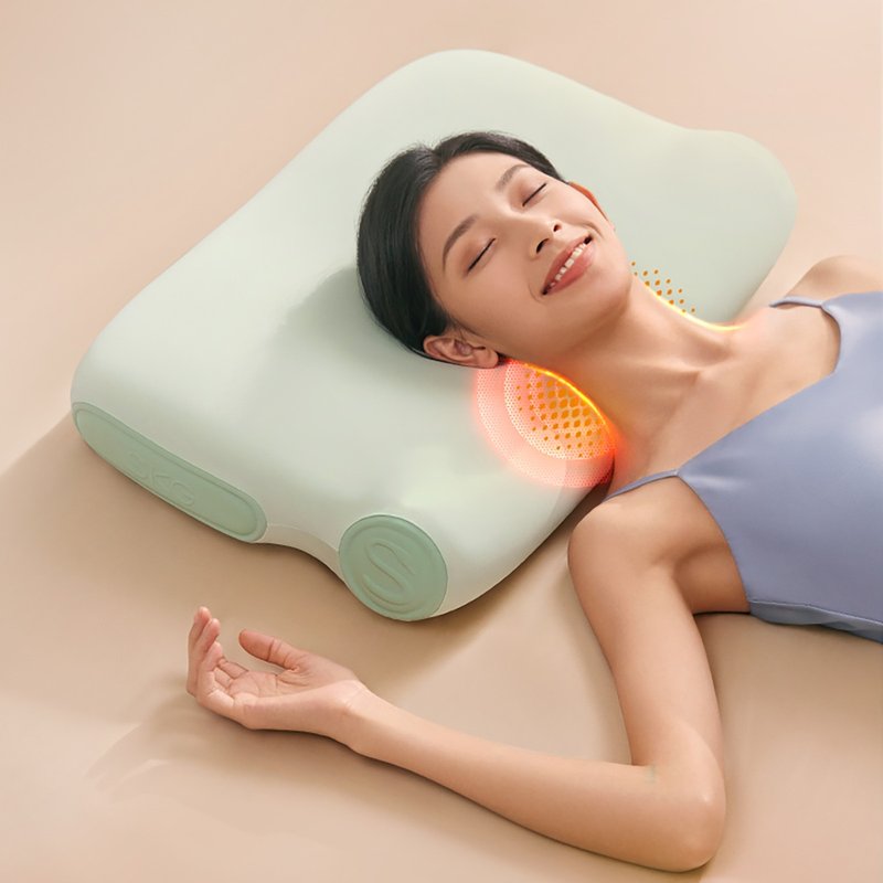 [Free shipping] SKG Neck Pillow P3-2 Memory Foam Pillow Pillow Core Protects the Cervical Vertebrae and Helps Sleep Hot Compress Pillow - หมอน - วัสดุอื่นๆ 