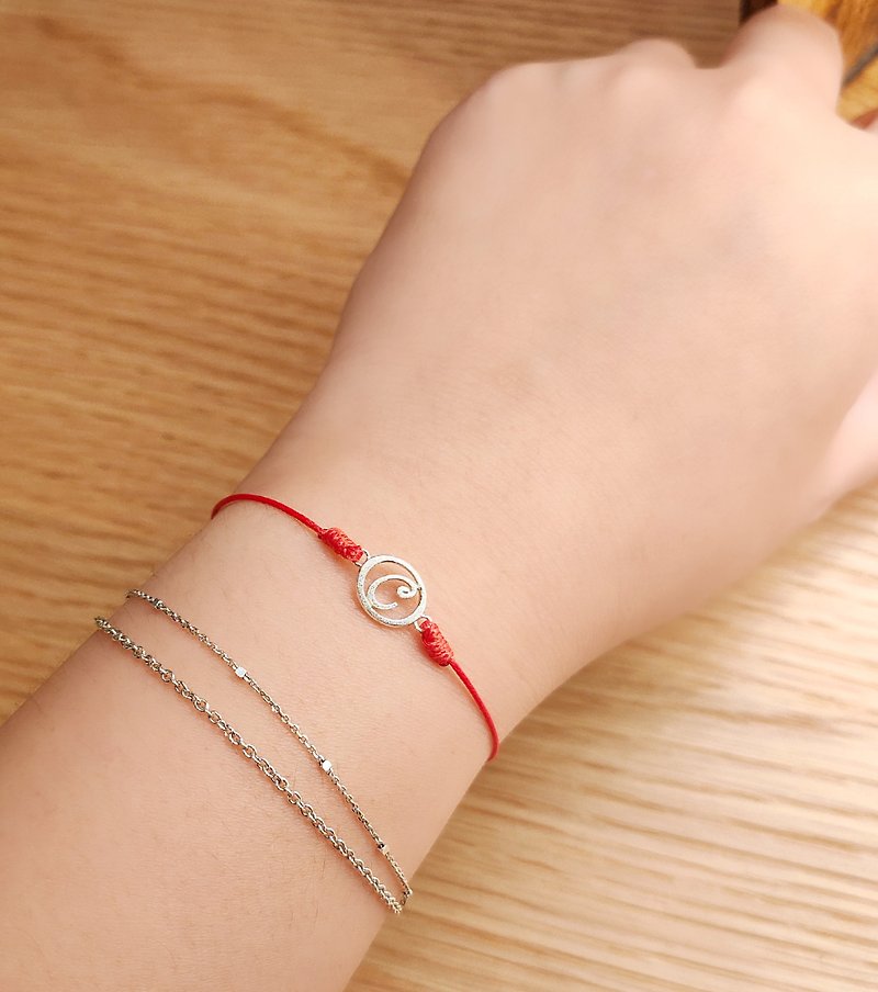 Intimate secret English alphabet sterling silver braided bracelet C passionate red customized gift