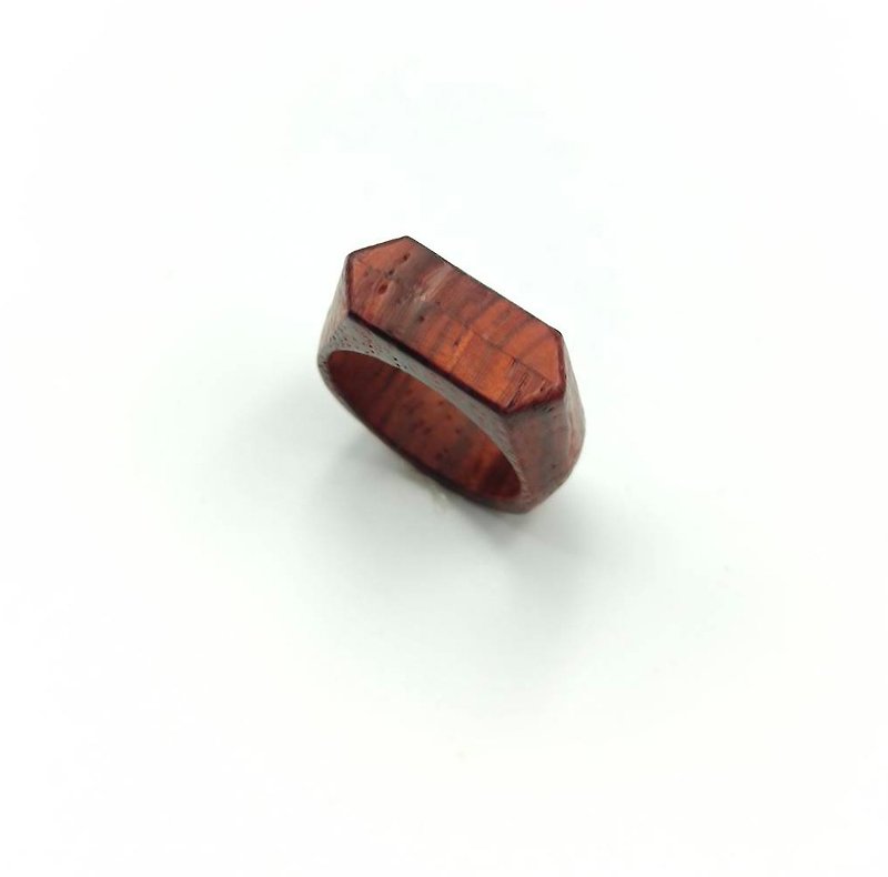 Milimite creative DIY wooden sensor ring neat red MRT/Bus/Train/Shopping - General Rings - Wood Red