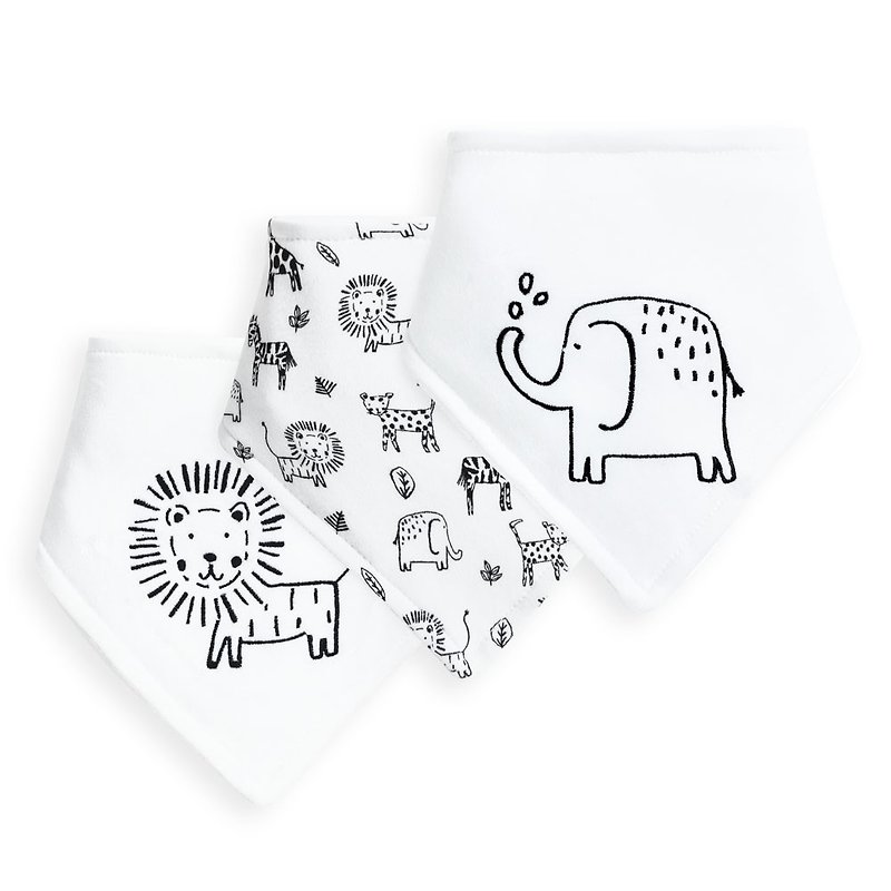 Cute wild animal series saliva towel (a set of three)