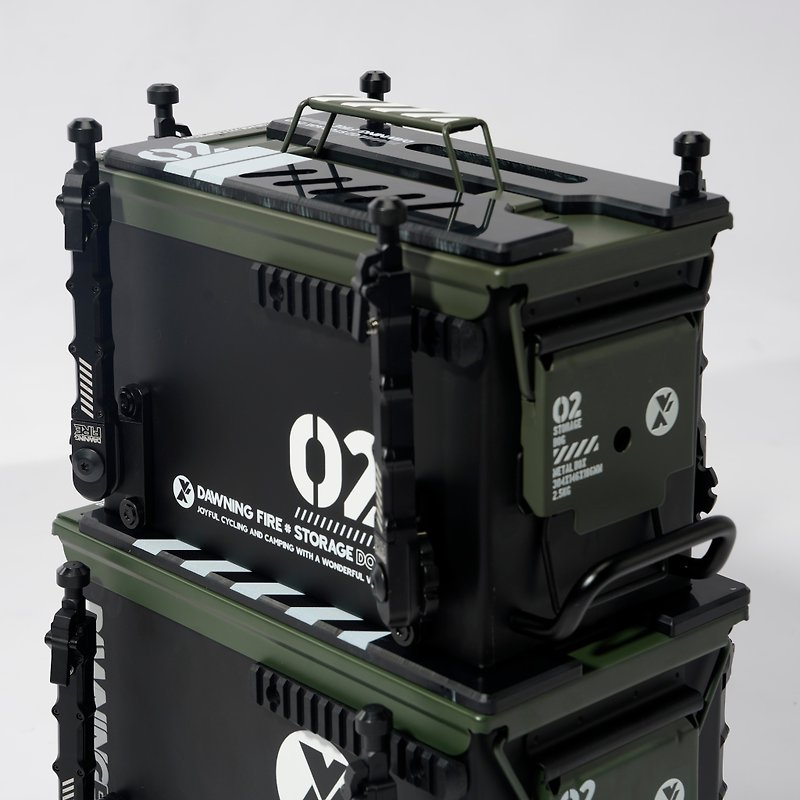Storage Dog Tactical Camping Box - ขนาดกลาง ( อาร์มี่ กรีน ) - ชุดเดินป่า - โลหะ สีเขียว
