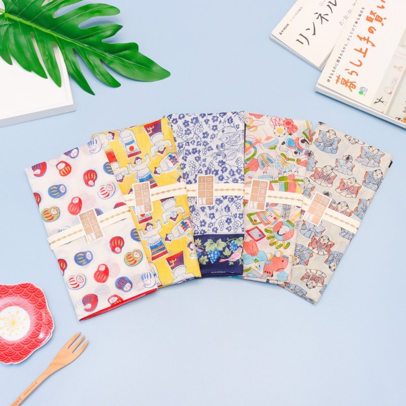 Kyoto Handkerchief-Yachangdo Series-Sumo/Dharma/Bird/Passion Paper - ผ้าเช็ดหน้า - ผ้าฝ้าย/ผ้าลินิน 