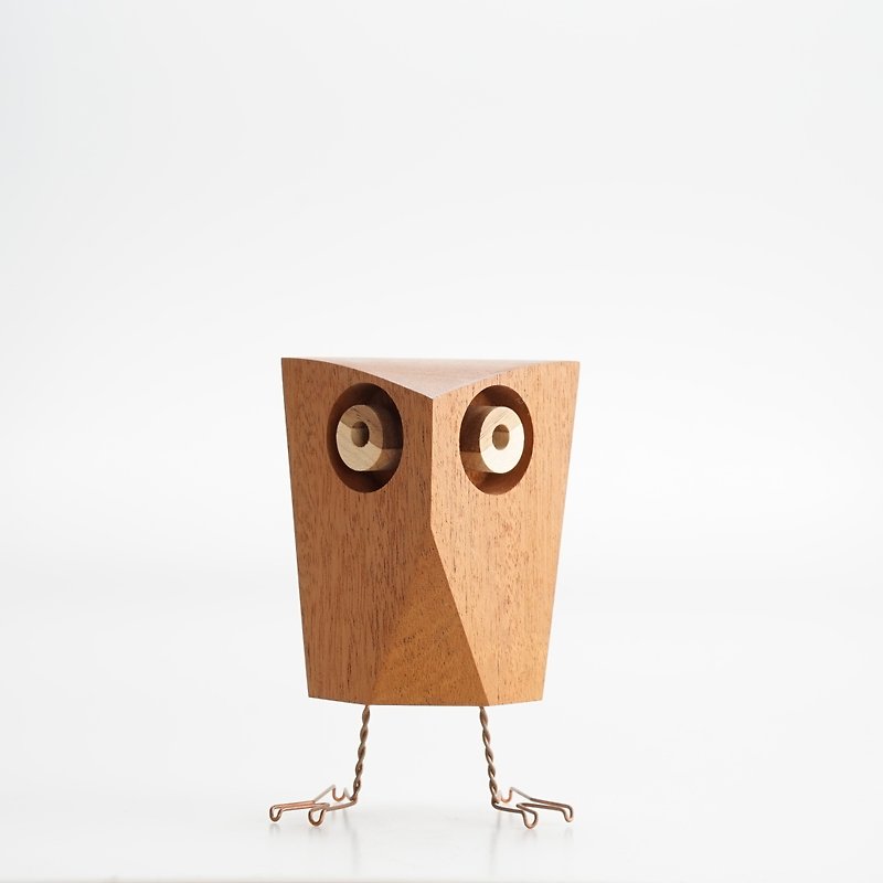 Weiyi Design / Wooden Owl-Dugu - ของวางตกแต่ง - ไม้ สีนำ้ตาล