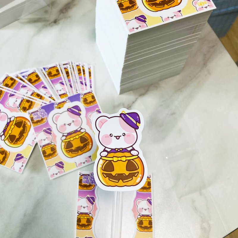 Halloween POGOMI's Ver.1 peel-off sticker - Korean Cute Diary (lintam) - สติกเกอร์ - กระดาษ หลากหลายสี