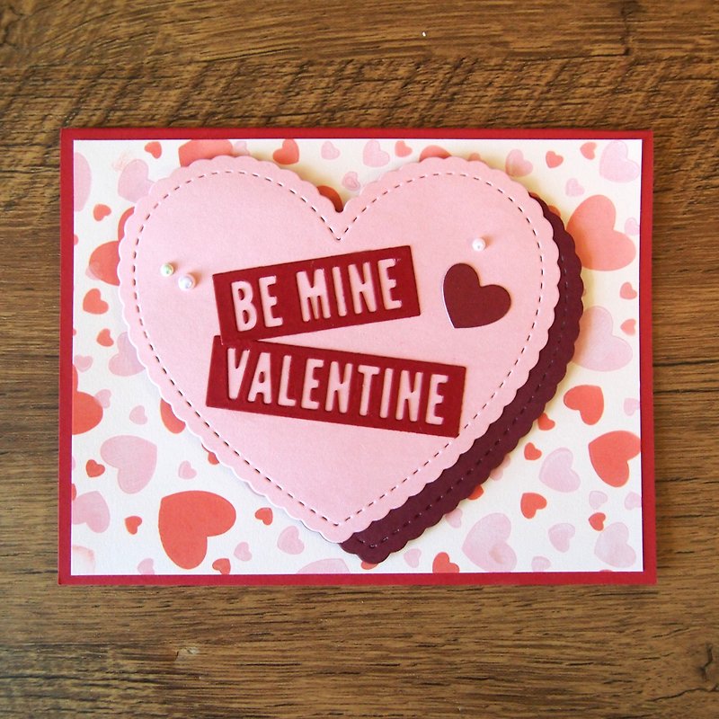 BE MINE VALENTINE Valentine's Day Card/Love Card/Confession Card - Cards & Postcards - Paper Pink