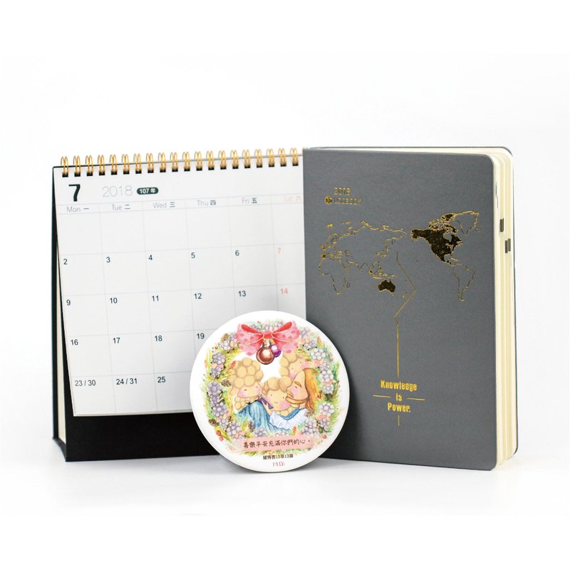 歡喜聖誕組合【藝術桌曆+聖誕杯墊+行動日誌】 - 筆記簿/手帳 - 紙 多色