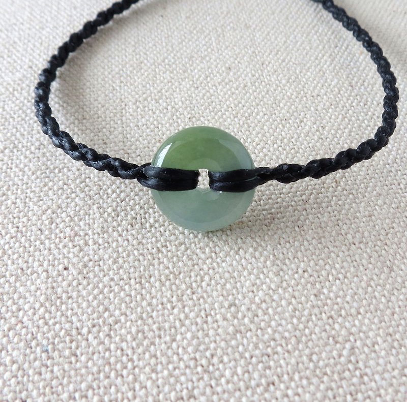 [Lucky‧Ping An] Nuo Bing Ping An Jade Silk Wax Bracelet*Four Strands*E011 * This year - Bracelets - Other Metals Green