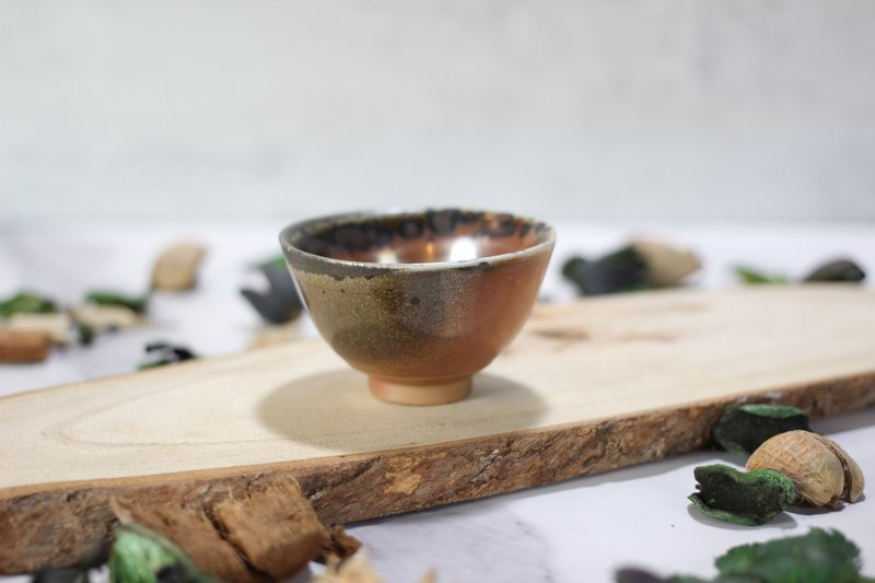 【送禮好物】60ml 柴燒 天然落灰 茶杯 鶯歌名家葉敏祥作 - 茶壺/茶杯/茶具 - 瓷 