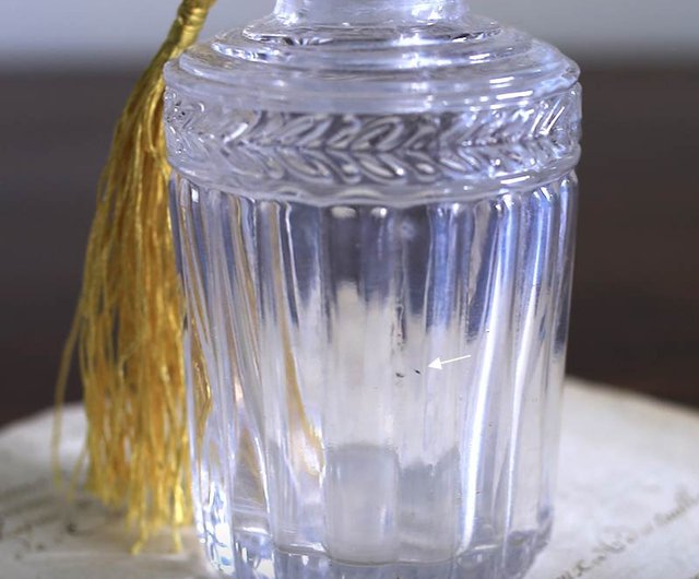 フランス19年【ローリエ】ガラス香水瓶 レトロクリスタル