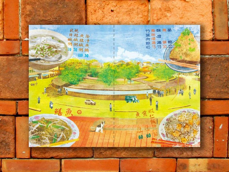 Tainan East Gate Circle Postcard - การ์ด/โปสการ์ด - กระดาษ หลากหลายสี