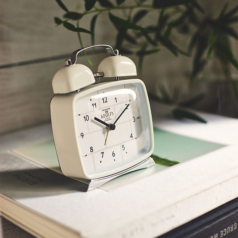 Lclif-シンプルなレンガの時計目覚まし時計（白） - 時計 - ガラス ホワイト