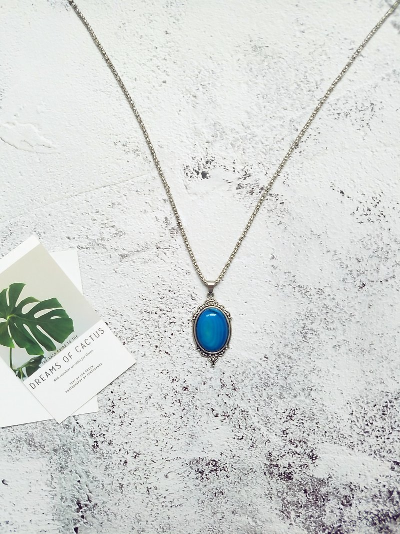 Turquoise Natural Gemstone Necklace Pendant Pendant - Necklaces - Gemstone Blue
