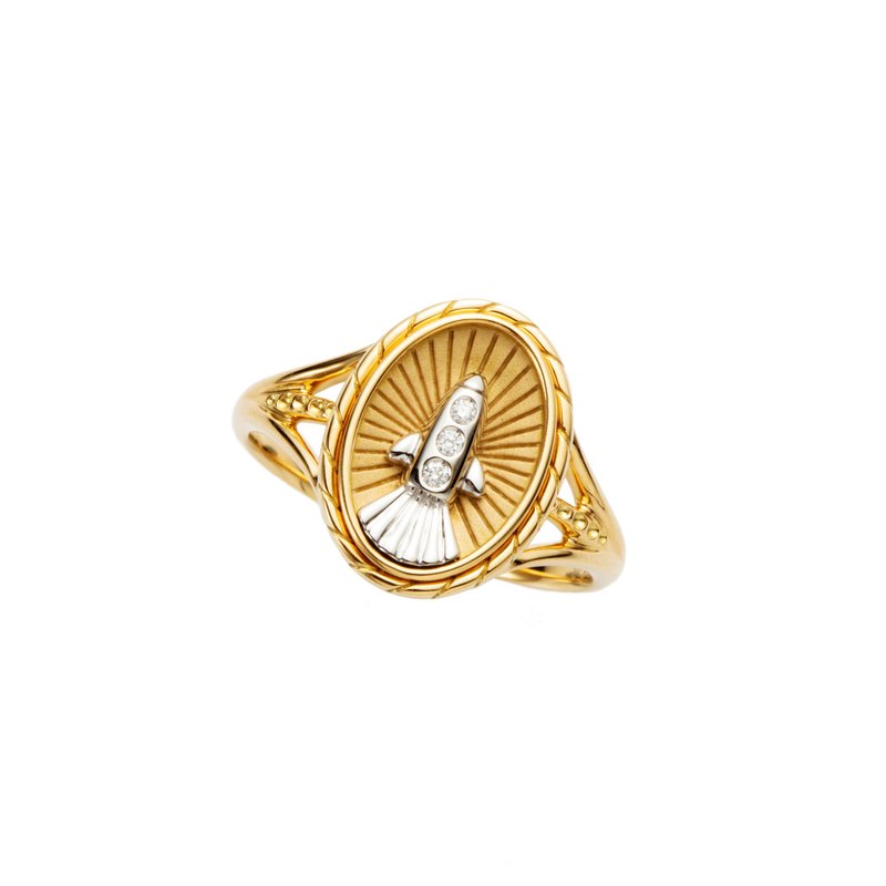 18K Small Rocket Ring - แหวนทั่วไป - เครื่องประดับ สีทอง