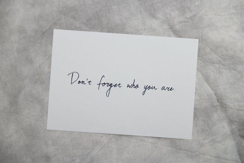 Don't forget your identity, hand-printed postcards - Cards & Postcards - Paper Multicolor