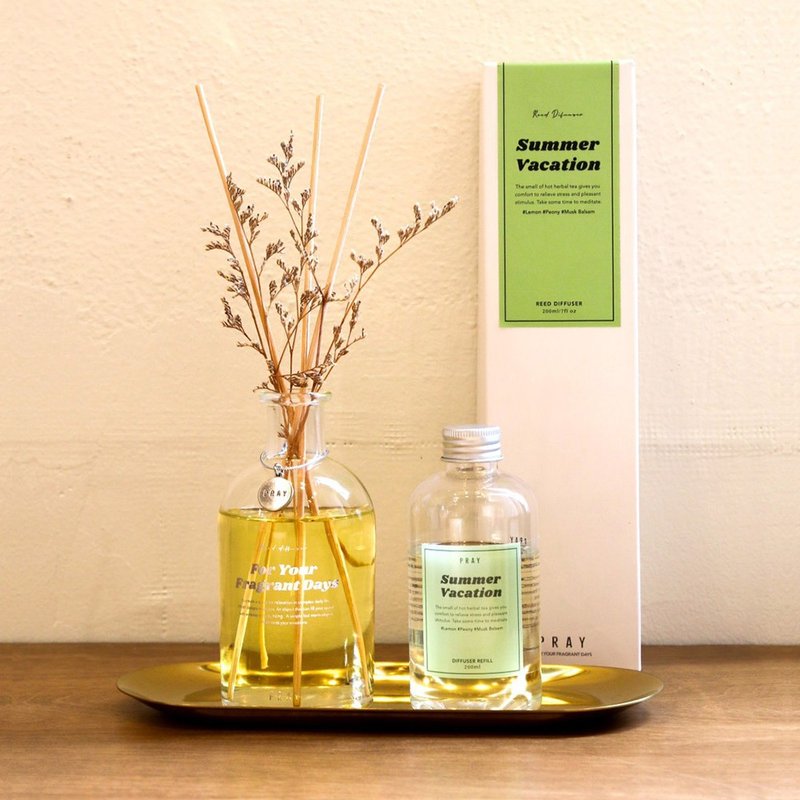 【微瑕疵盒損】韓國 PRAY 蘆葦擴香瓶 - 香薰/精油/線香 - 玻璃 多色