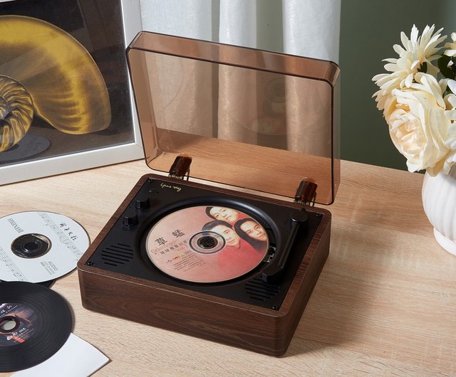 CDプレーヤー レトロ 木製 ポータブル 音楽再生 プレイヤー ステレオ 332 CDプレーヤー レトロ 木製 ポータブル 音楽再生 プレイヤー