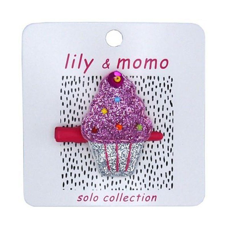 美國 Lily & Momo 手工髮飾 ─ 閃亮杯子蛋糕 | 甜美公主風 | - 嬰兒手鍊/飾品 - 其他人造纖維 紫色