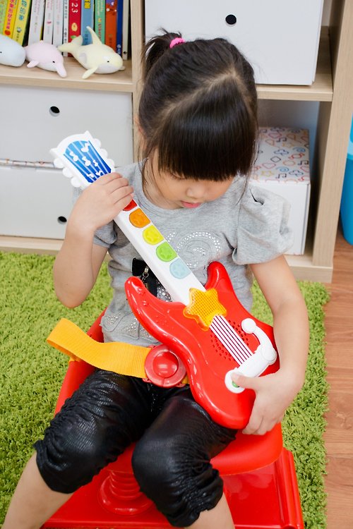 RUNALAND 路納星球x親子知育玩具x互動桌遊 炫光和弦吉他 (附遊戲書+禮盒包裝) 兒童節禮物