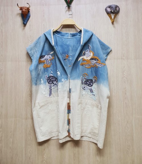 Hand Embroidery Jacket, Denim Fabric, Mexican, Mexico, Flower