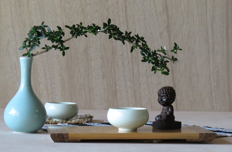 HO MOOD 解構系列—手作 原木 茶盤 - 杯墊 - 木頭 金色