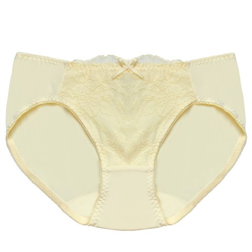 玳蕾綺 官方旗艦店 【玳蕾綺】萊卡蕾絲三角小褲-槿花黃/ 亞特蘭提斯無鋼圈配褲