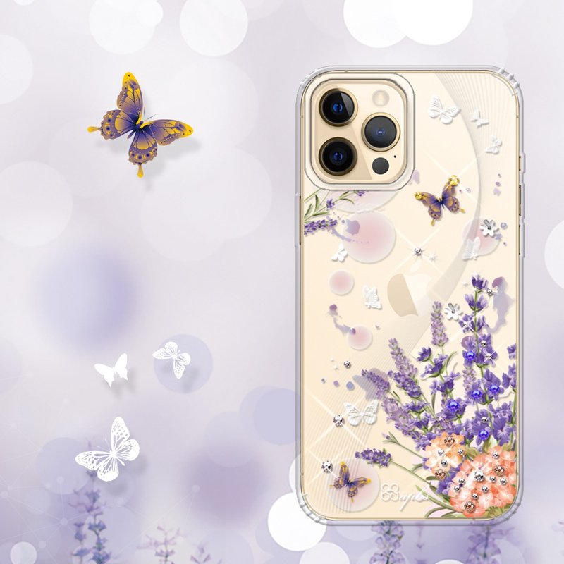 iPhone 12全系列 水晶彩鑽防震雙料手機殼-普羅旺斯 - 手機殼/手機套 - 其他材質 多色