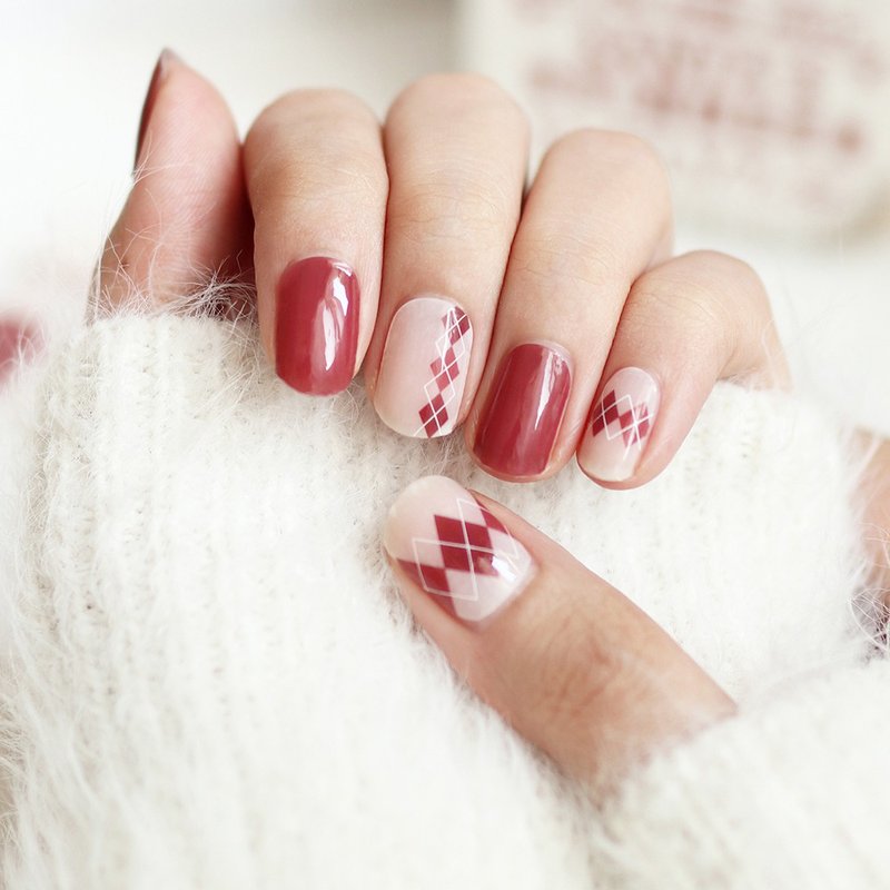 【ルナカカジェルネイルステッカー】C00950負担なく温かく待つ|使いやすい|本物のネイルを傷つけない - マニキュア・ネイル - プラスチック 