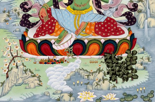 グリーンターラ タンカ 迅速な解放者と慈悲の女神 - ショップ