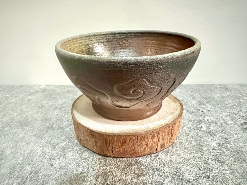 雲紋柴燒茶杯 - 茶壺/茶杯/茶具 - 陶 
