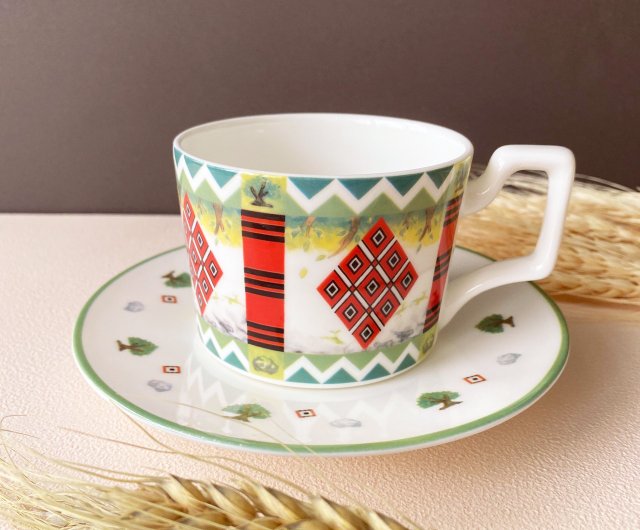 Unique Coffee Cup and Saucer in Gift Box as Birthday Gift, Elegant