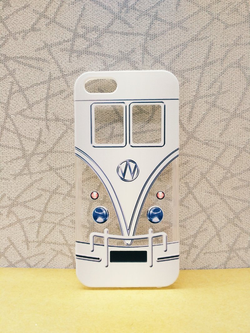 White Nostalgic Minibus Transparent Phone Case iPhone13 12 Max Samsung Note Huawei PCTP-AM11H - Phone Cases - Plastic White