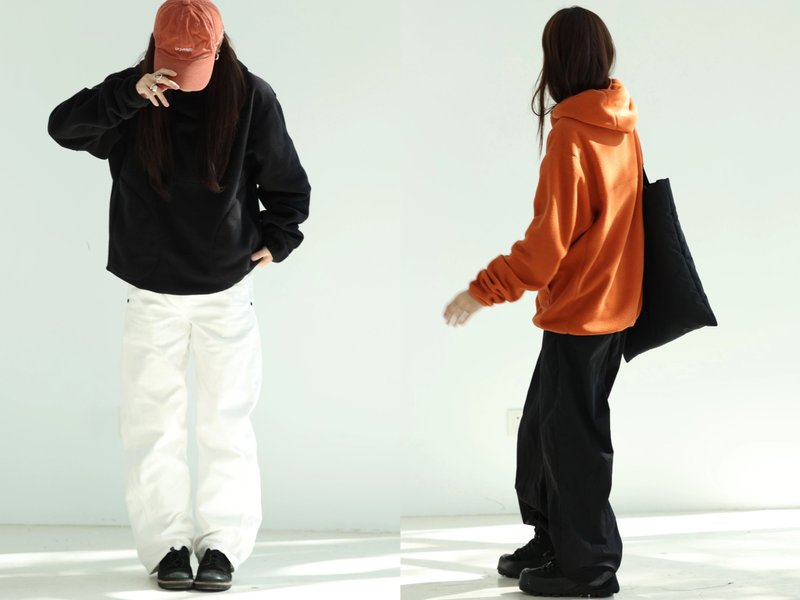 3rd三天堂日產進口暖暖搖粒絨大帽兜口袋hoodie - 帽T/大學T - 棉．麻 