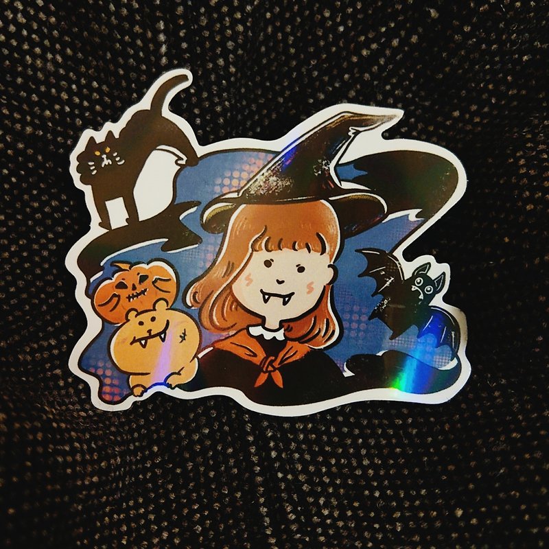 Halloween Trick or Treat Team/Pearlescent Stickers - Stickers - Paper Black