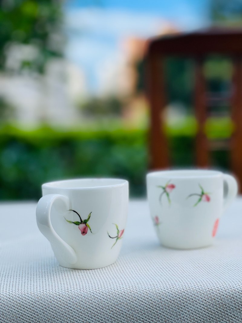 玫目傳情 - 咖啡杯/馬克杯 - 瓷 白色
