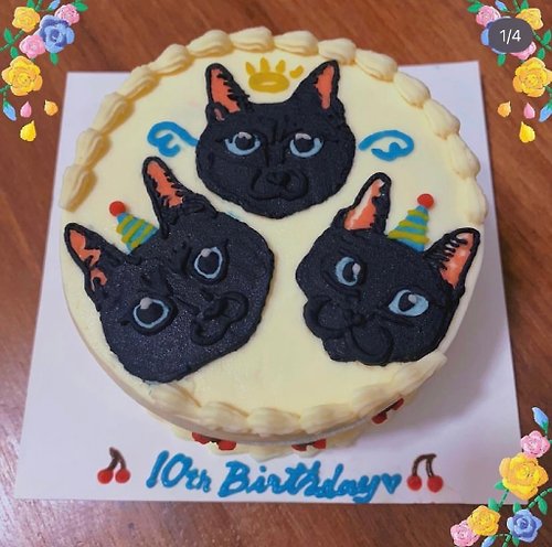 KoKoMi sweets 【客製化蛋糕】貓咪寵物似顏繪蛋糕 生日蛋糕 戚風蛋糕