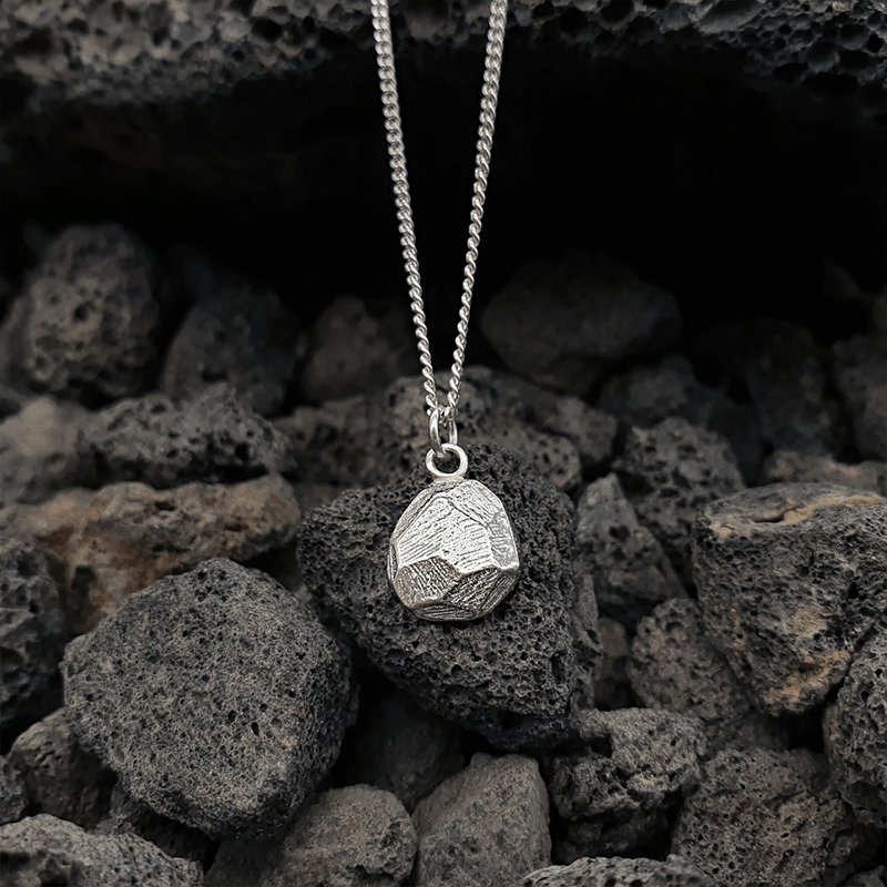 (925 Sterling Silver) Atypical Stone Necklace Ver.3 - สร้อยคอ - เงินแท้ สีเงิน