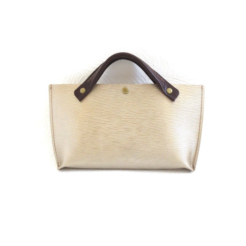 小さくお出掛け・牛革・ミニマルトート・ブロンズ・072 - 手提包/手提袋 - 真皮 金色