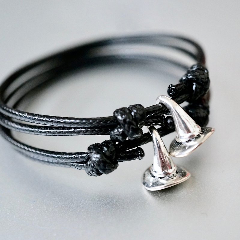 ITS-B819 [Minimal Series·Happy Magician] 1 wax rope bracelet. - Bracelets - Other Metals Silver