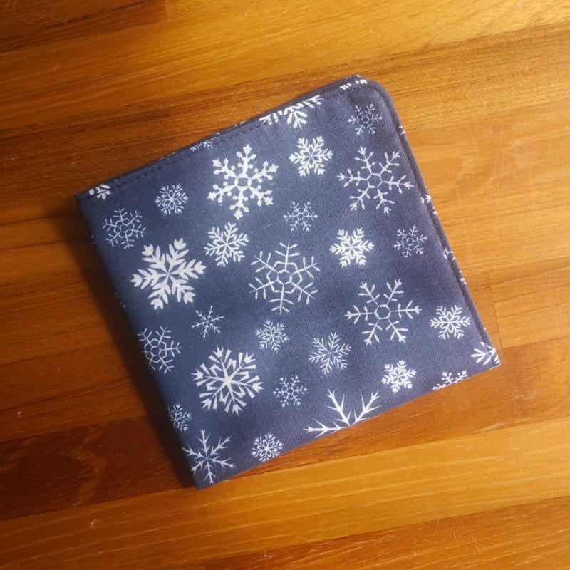 台灣二重紗手帕 = 雪花 = 藏青 - 手帕 - 棉．麻 