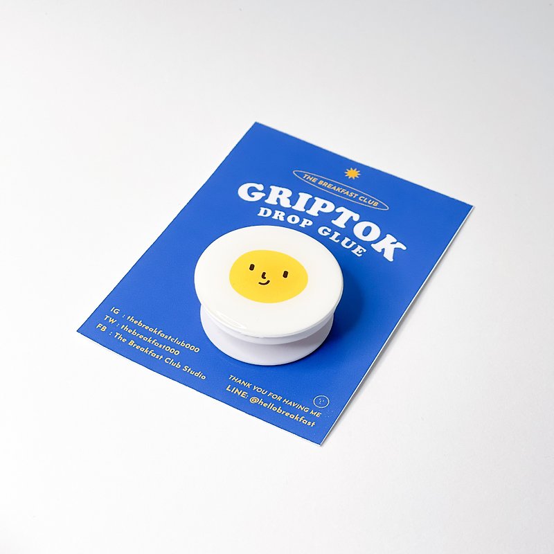 Griptok drop glue - Egg - 手機/平板支架 - 樹脂 白色