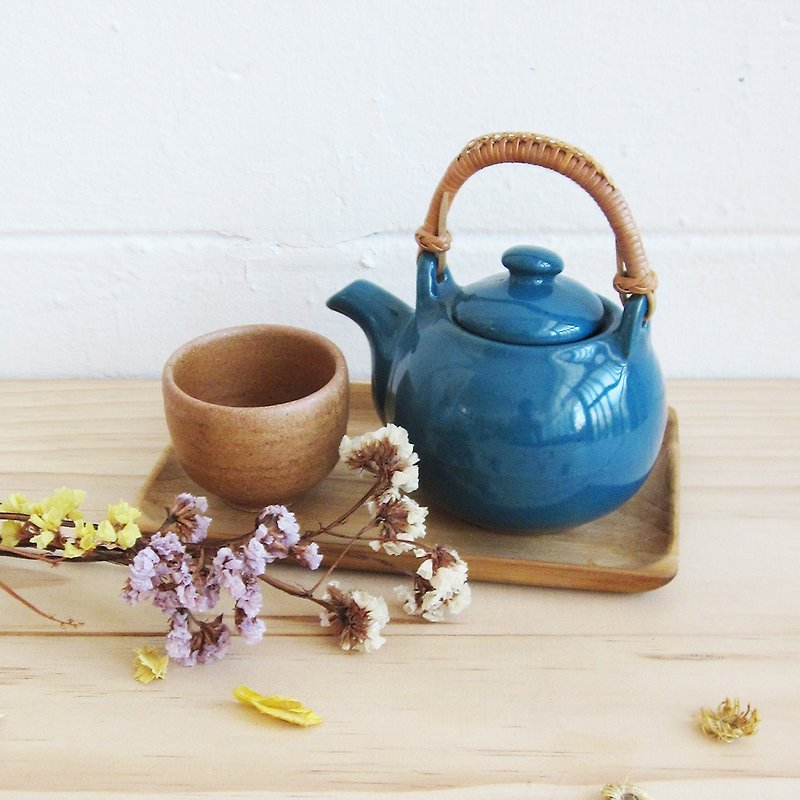タン/ SET20によって選択された手作りの陶器ティーセット。 - 花瓶・植木鉢 - 陶器 ブルー